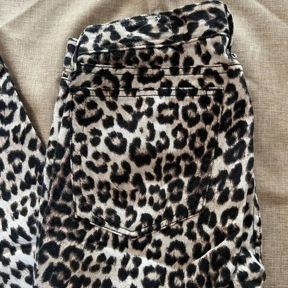 Rag & Bone Snow Leopard Print Boyfriend Jeans - Size 24 - Picture 3 of 6
